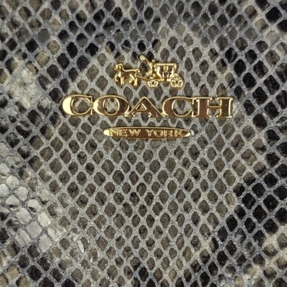 COACH Madison Phoebe Large Shoulder Embossed Snakeskin Hobo Bag Purse Handbag - Picture 4 of 16